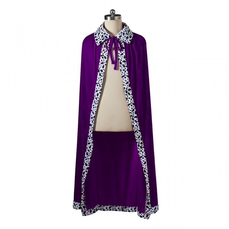 King Costume Cloak Halloween Prince Cosplay Cape Role Play Party