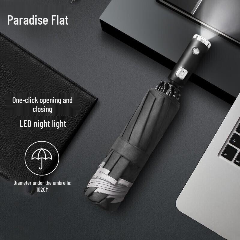 Paradise Umbrella Manual Tri-fold Sun and Rain Umbrella