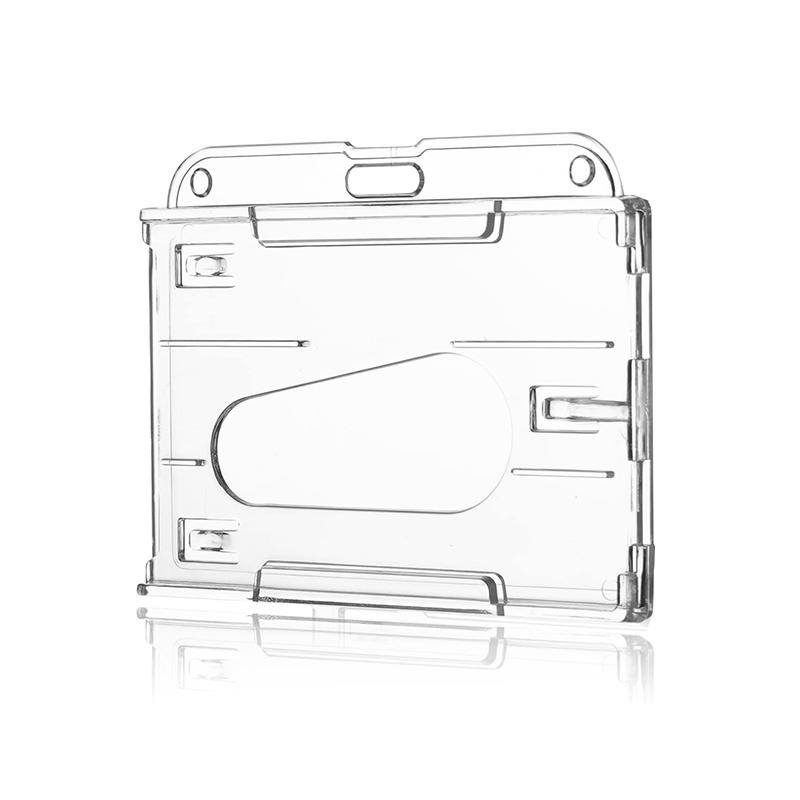 Hard Plastic ID Tag Badge Holder Transparent Business Working Credit Card Retractable Holder Case Card Protector