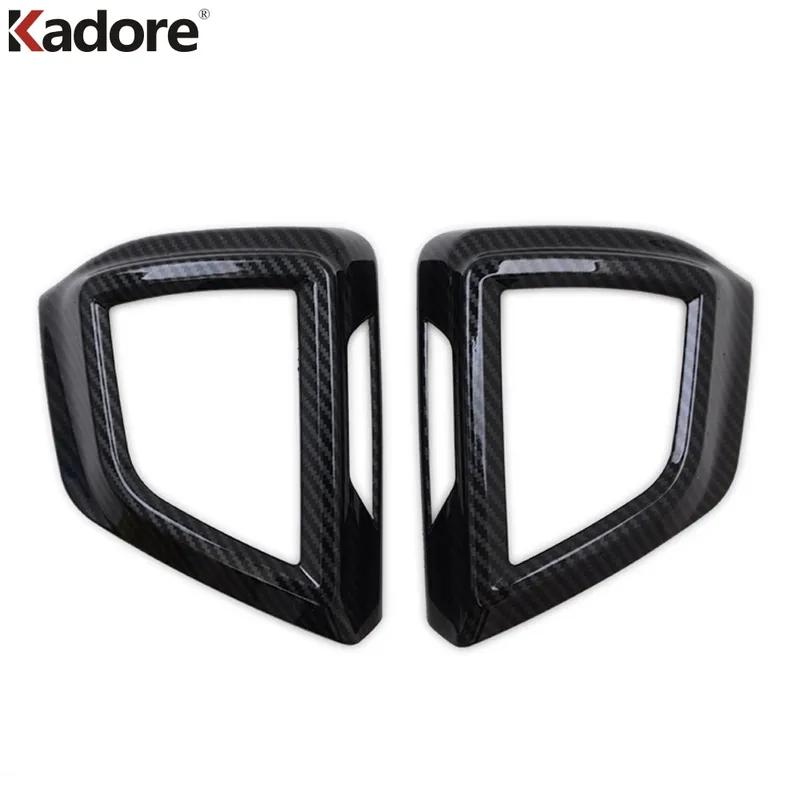 For Subaru XV Crosstrek 2018-  SUV Carbon Fiber Front Side Air Condition Vent Outlet Cover Trim Interior Accessories