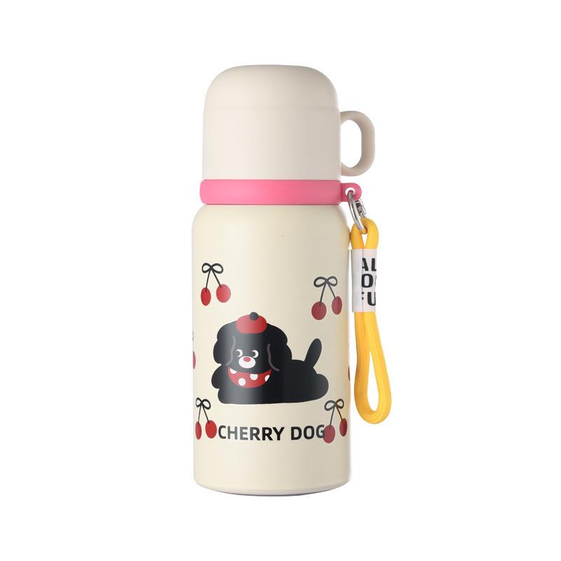 

Girls thermos cup high value obedient bear water cup 316 stainless steel portable straw kettle children s pot 550ml