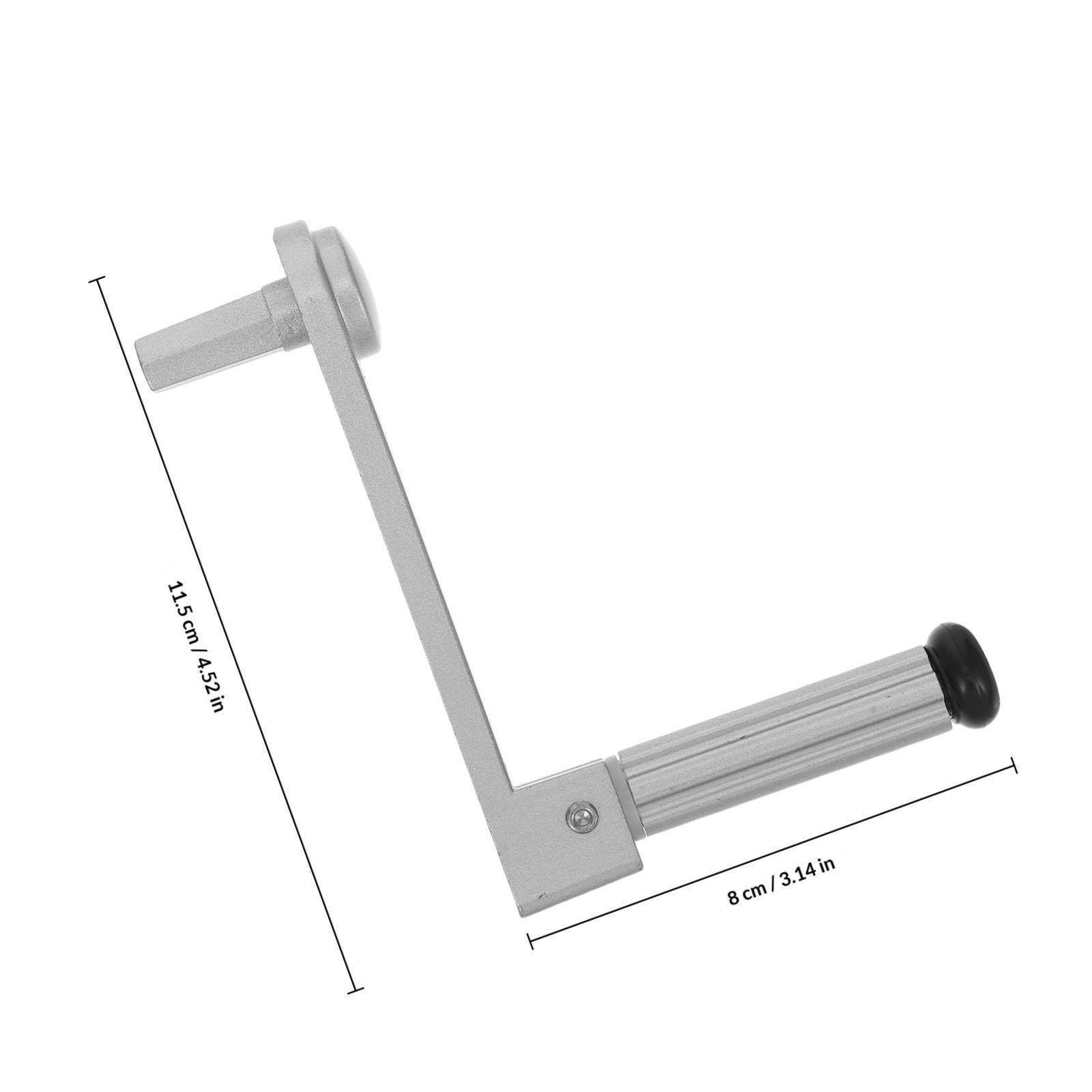 

Universal Six-Tooth Clothes Rack Crank Handle Silver Metal Replacement Hand Crank for Clothes Drying Rack Balcony Lifting Pole серебряный