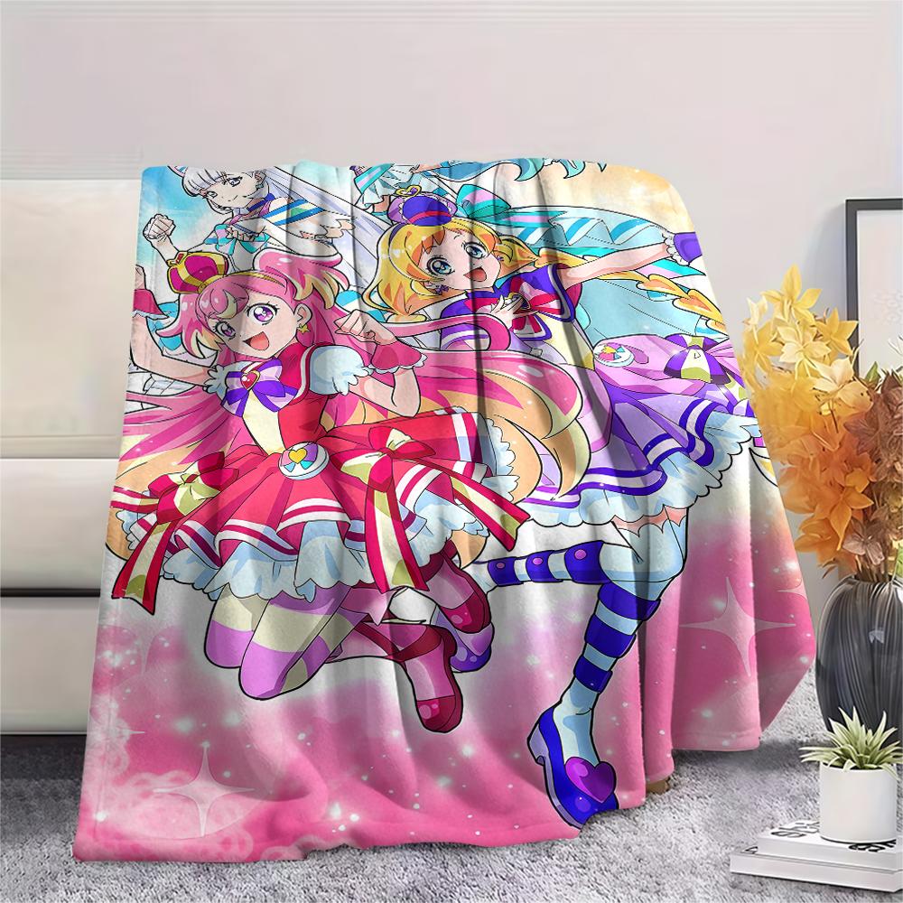 1PC WonderfulPrecur,Winx Club Print Flannel Blanket, High Quality All Seasons, Home Decor, Warmth and Comfort, Perfect for Christmas Gifts