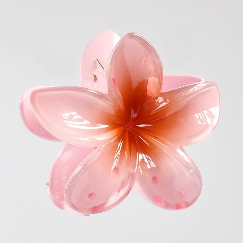 7cm Frangipani Hair Claw Clip - Colorful, Versatile Updo & Ponytail Accessory