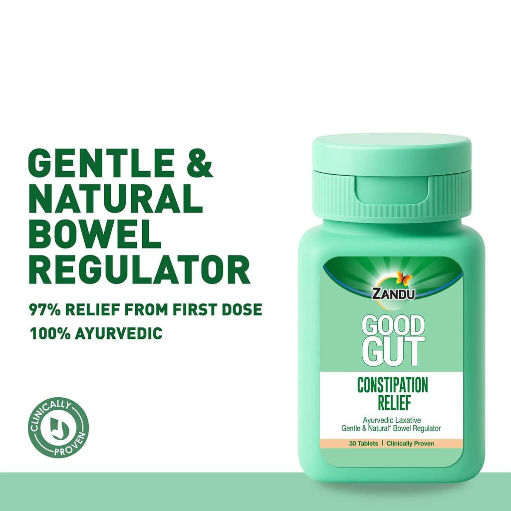 Zandu Good Gut Verstopfungslinderung Tabletten 30 Tabletten Ayurvedischer Natürlicher Darmregulator