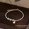 9Silver and Hetian Jade Bracelet for Women, New Light Luxury Niche Exquisite Friendship Jewelry in Vintage Style