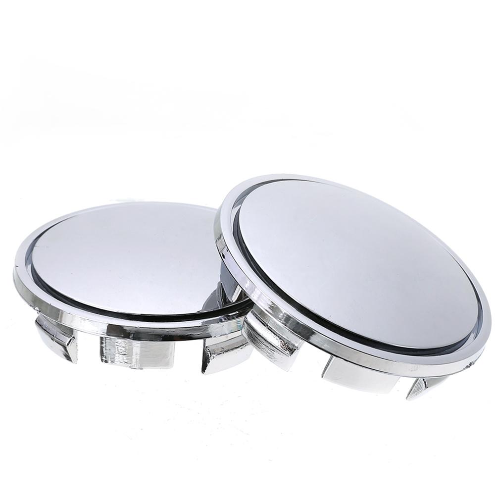 Set of 4 Universal 65mm Chrome Car Wheel Center Caps Tyre Rim Hub Cap Cover