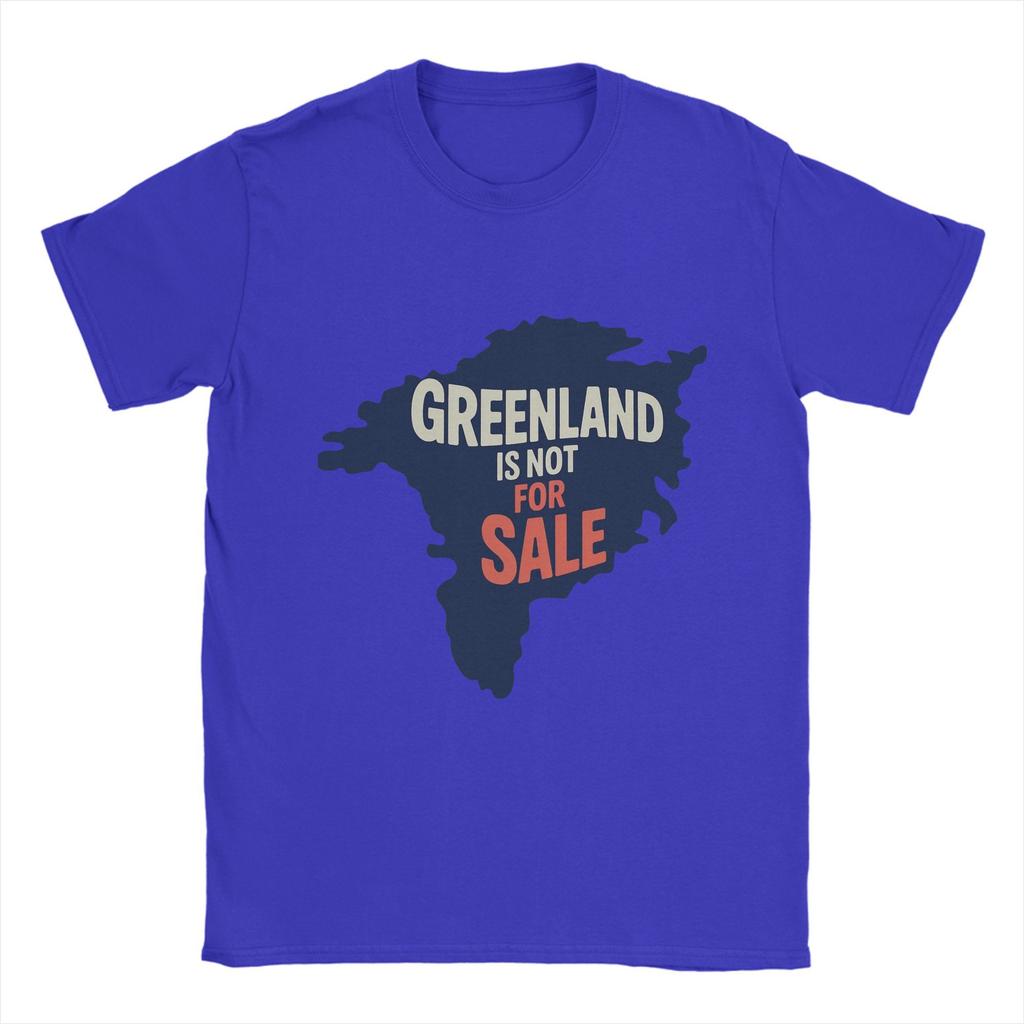 Greenland is Not For Sale  T Shirt Men's  100% Cotton Casual T-Shirts O Neck  Tees Short Sleeve Clothes Summer