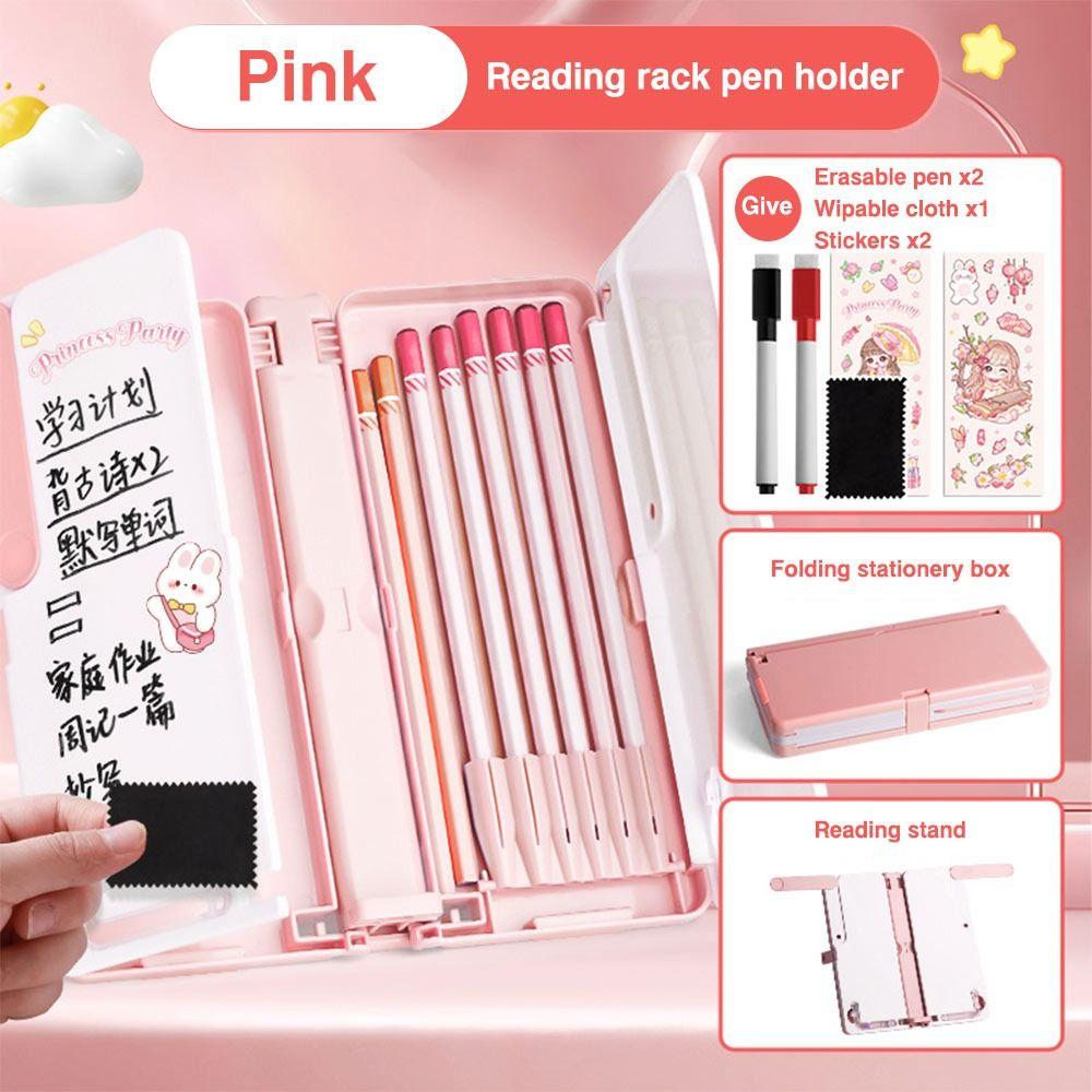 Multi-Function Reading Bookshelf Pencil Case Adjustable Stationery Organizer  Students Gift