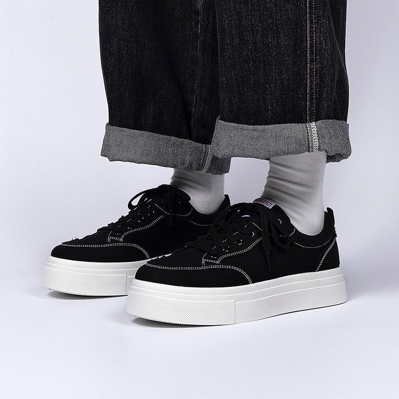 Global board shoes men's ZHQ-HY2153 autumn clean feeling ruffian handsome men's shoes versatile thick-soled black casual trendy shoes