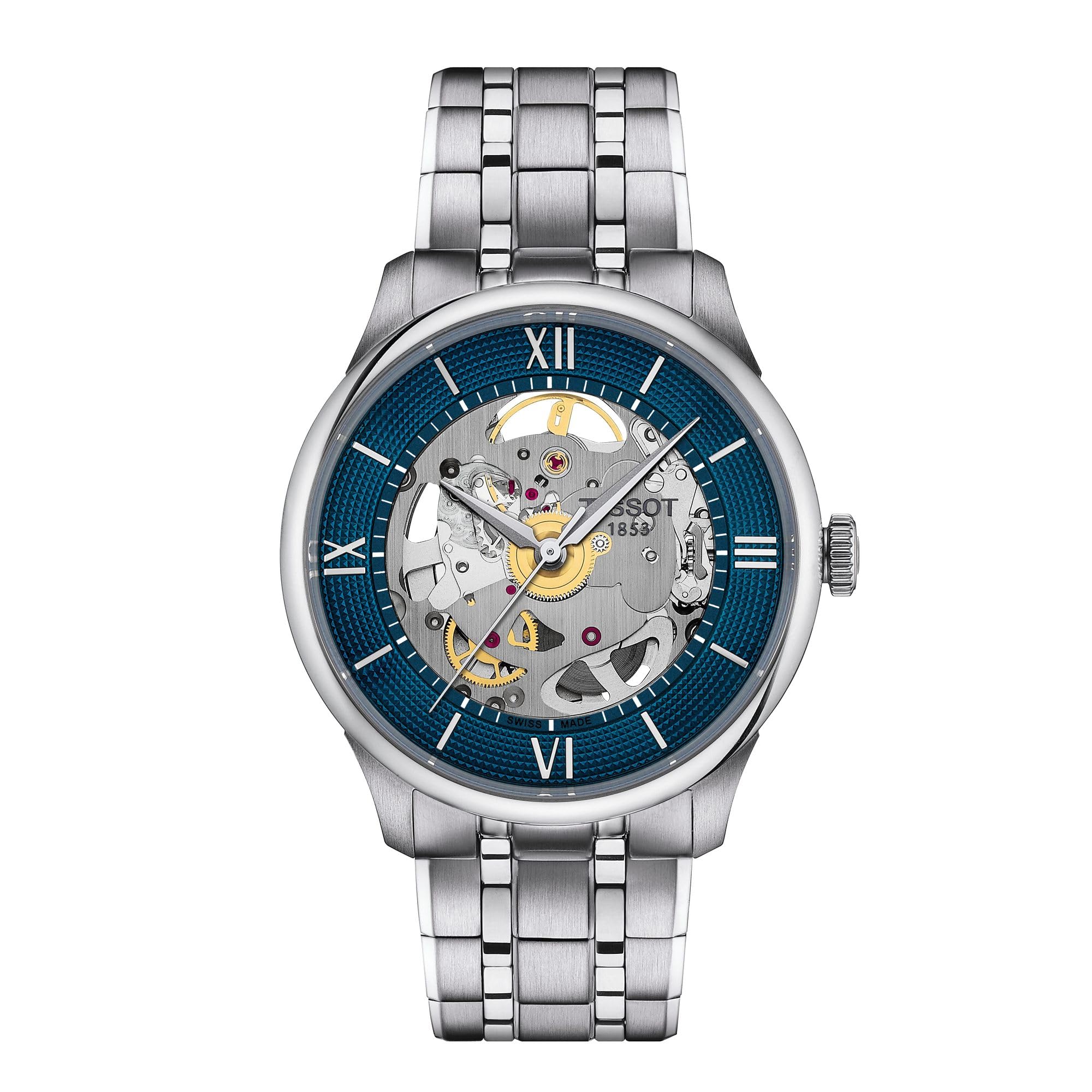 

TISSOT Chemin des Tourelles Watch with Bracelet, Blue Dial [Official Import] T1398361104800