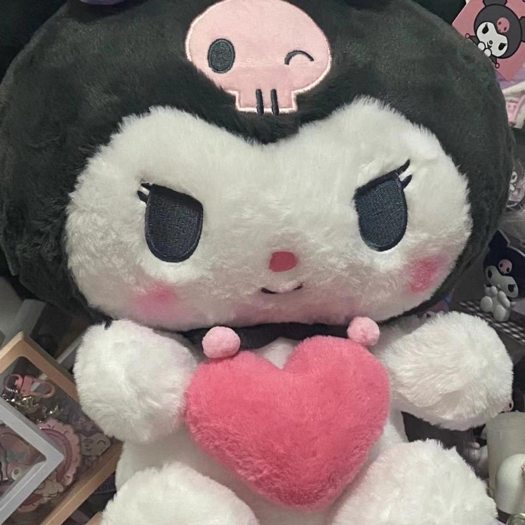 30/45/60Cm Sanrio Hearts Series Plushies Toys Kuromi Cinnamonroll Stuffed Plush Dolls Cute Soft Plushy Christmas Gifts For Girl