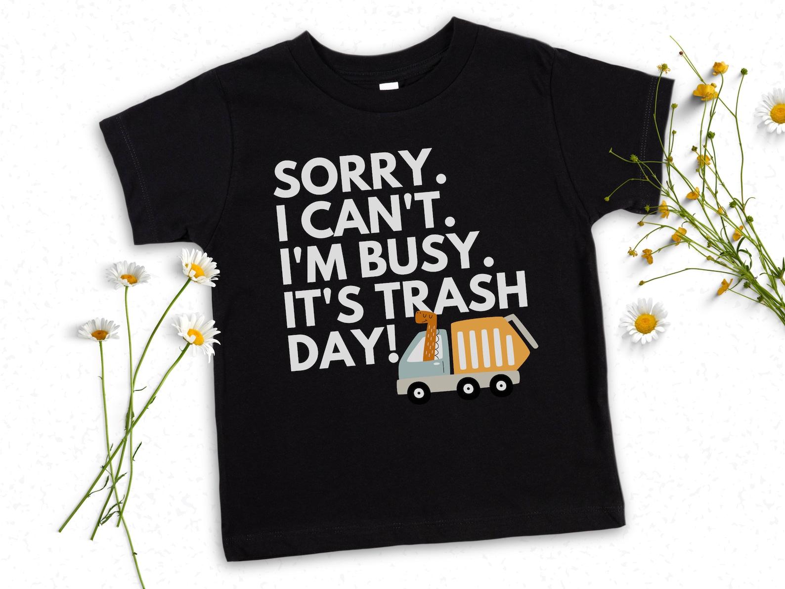 Funny Garbage Truck Shirt for Unisexs and Kids, Cute Trash Truck Loving Children s T-Shirt, Gift for Nephew Birthday Party Rubbish Truck 110