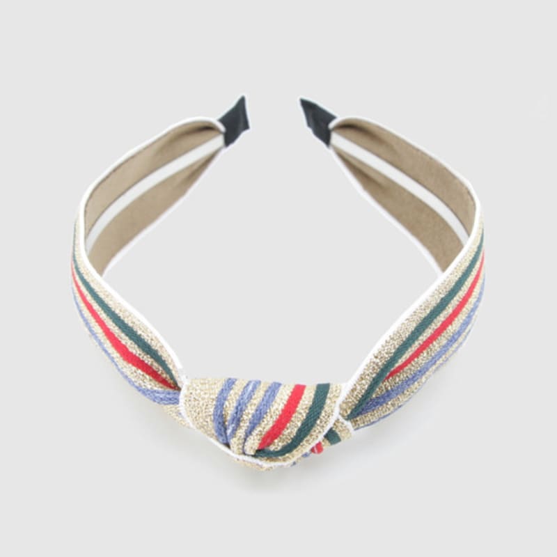 LALA Twinkle Stripe Knot Hairband - Gold