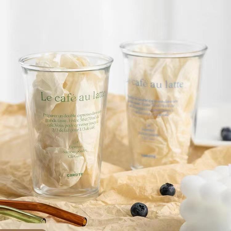 Meijiajing Korean Ins Style Glass Coffee Cup American Latte Cup Cold Brew Cup