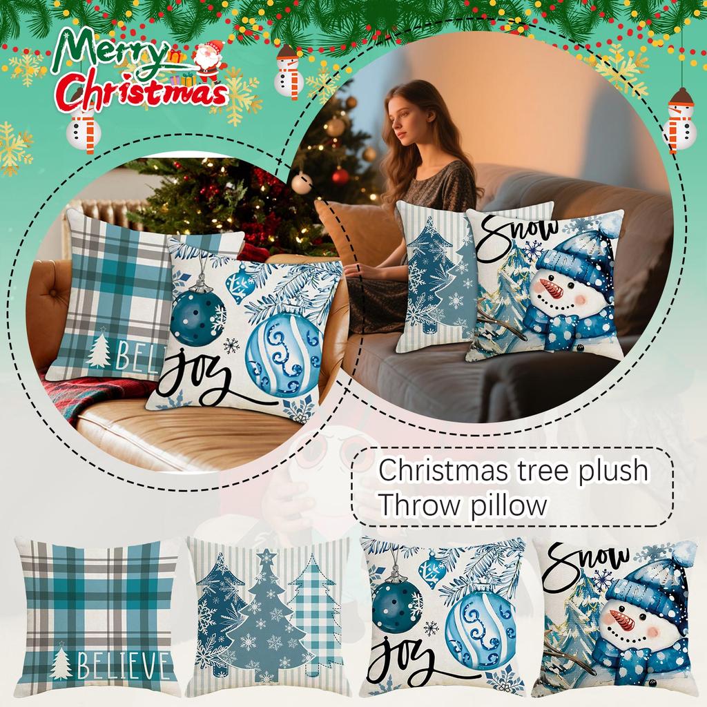 Christmas Pillow Cover Christmas Tree Plush Pillow Cover Pillow