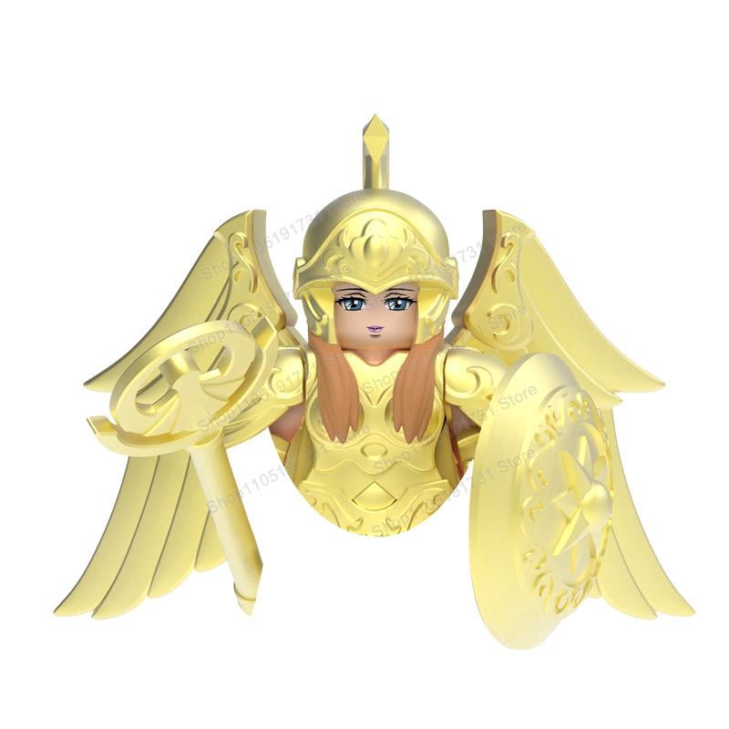 NEW Saint Seiya Athena building blocks dolls Model Bricks Anime Cartoon Action Figures Puzzle Toy Ornament Birthday Gifts