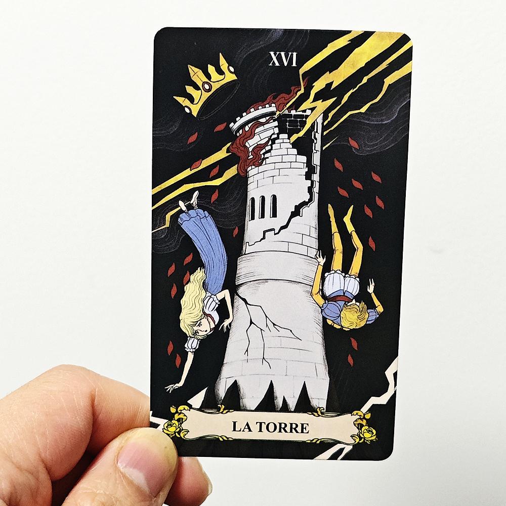 Secret Mirror Tarot Deck 78 ცალი თანამედროვე ტაროს ბარათები სამკურნალო ენერგიით სიცოცხლის ჩრდილების გასანათებლად და მსუბუქი ესპანური 10,3*6 სმ