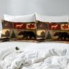 Animal Deer Bear Pattern Sheet Four-Piece Bedding Set Bedroom Dormitory Bedding Decoration