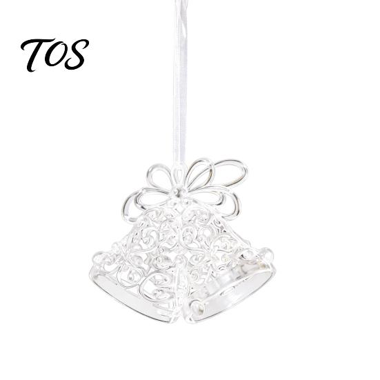 Durable Acrylic Hanging Decors Faux Crystal Christmas Ornaments, Clear Reindeer/Bell/Wreath/Wine Glass Winter Shiny Simulated Charms Wonderland