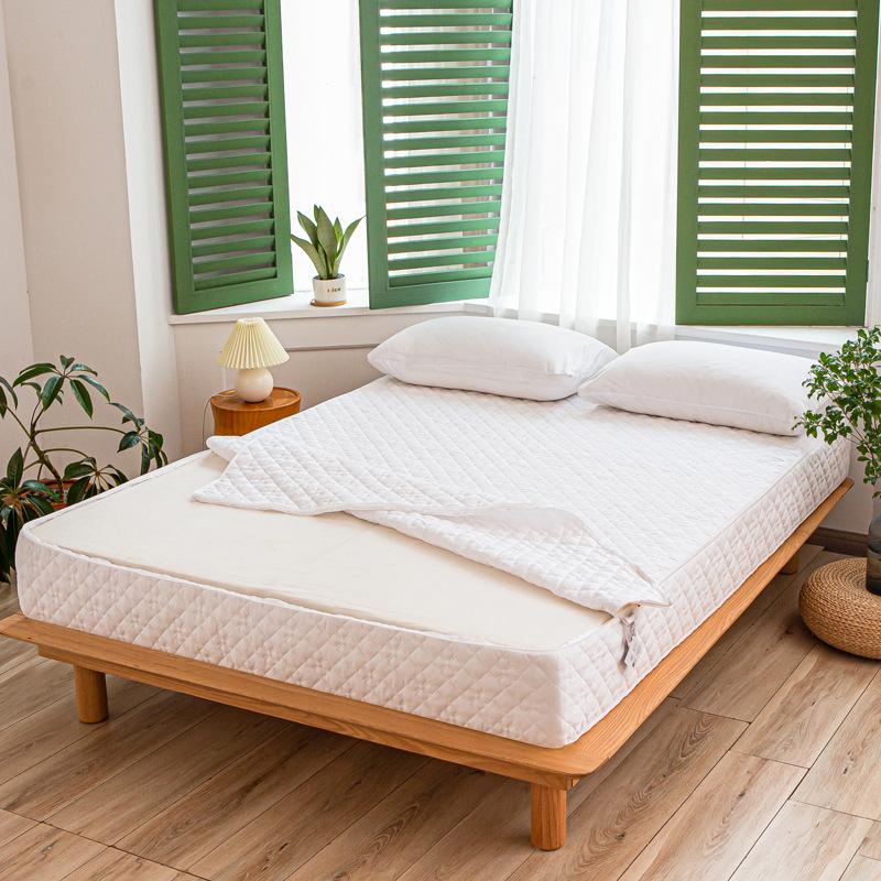 

Высококачественный стеганый наматрасник на молнии King Queen Twin Size Съемный шестисторонний универсальный защитный чехол для кровати с защитой от клещей 180x200x15cm