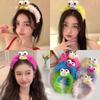 Funny Furry Monster Headband with Big Eyes, Plush Cartoon Headdress for Women Adults Face Washing & Party Wear Costume Cosplay