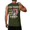 Men's Loose Fit Sleeveless Tank Top Casual Flag Print Graphic Tee WE THE PEOPLE 250 Years Commemorative Design Summer Shirt