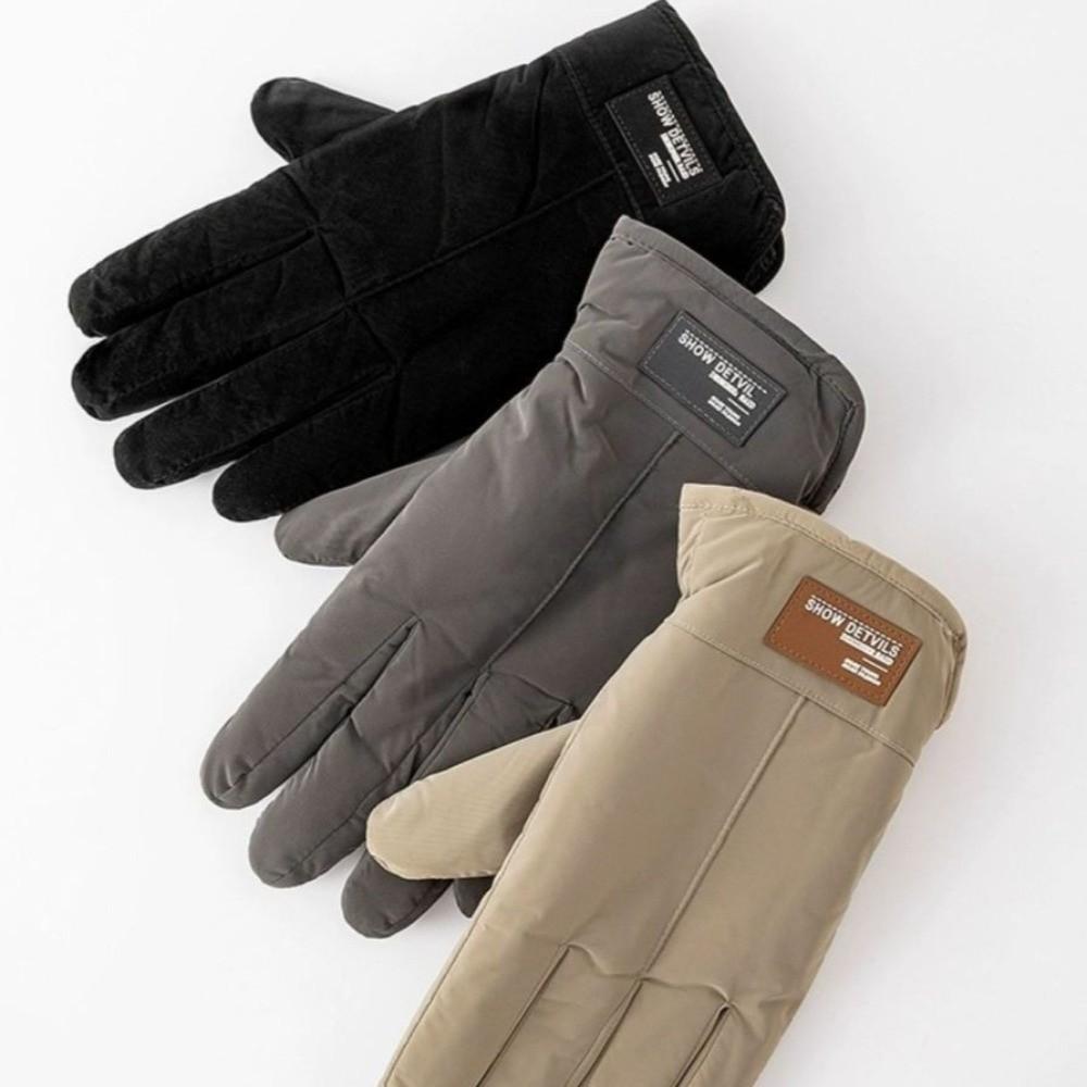 Fleece-lined Cycling Gloves Non-Slip Outdoor Sports Gloves Portable Full Finger Gloves