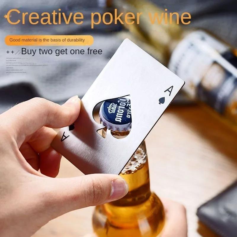 Stainless Steel Poker Bottle Opener Groomsmen and Christmas Party Gift Perfect for Beer Wine Juice Bar and Restaurant Decoration