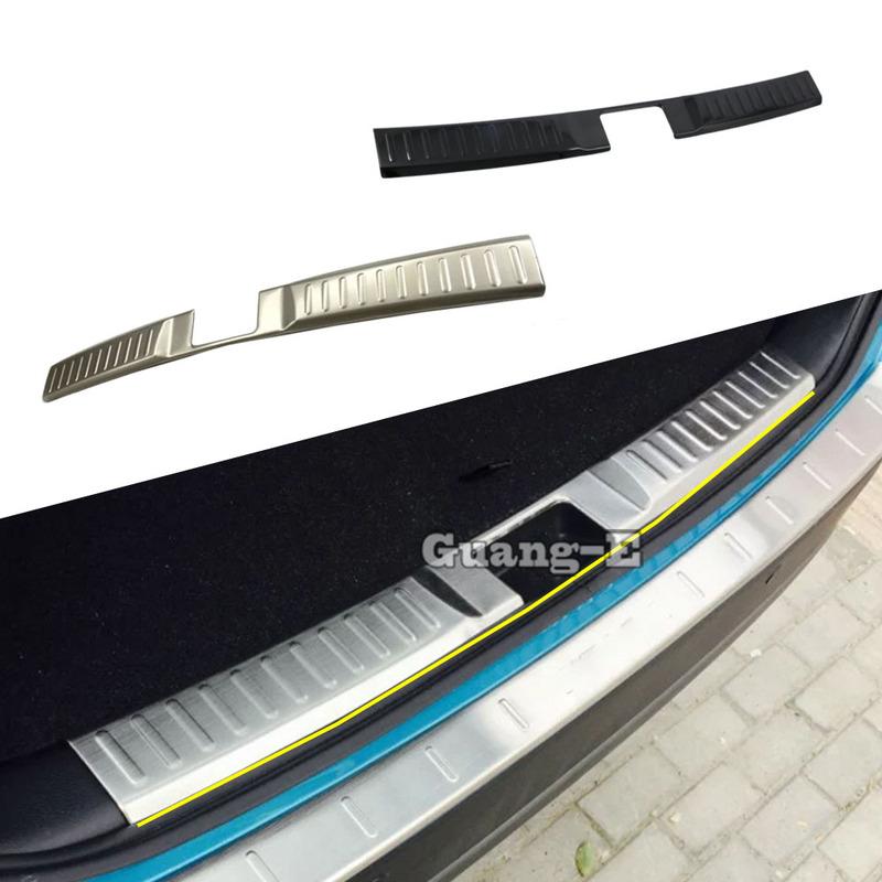 For Suzuki Vitara 2016 2017 2018   Car Cover Trunk Inner Rear Bumper Tailgate Pedal Strip Trim Plate Threshold 4PCs