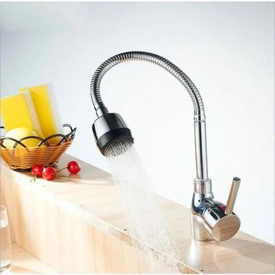 Brass Kitchen Faucet Swivel Pull Out Spray Gooseneck Sink Mixer Tap