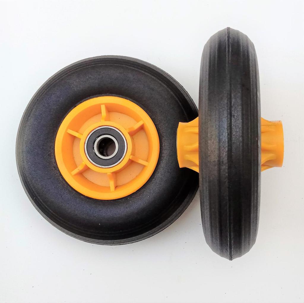350-4 Silent Swivel Caster with Plastic Spoke and Solid Rubber Wheel for Small Carts