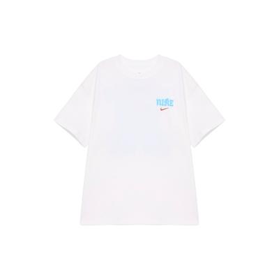 Letter Print Crew Neck Straight Casual Short Sleeve T-Shirt Men Tops White FZ5386-100