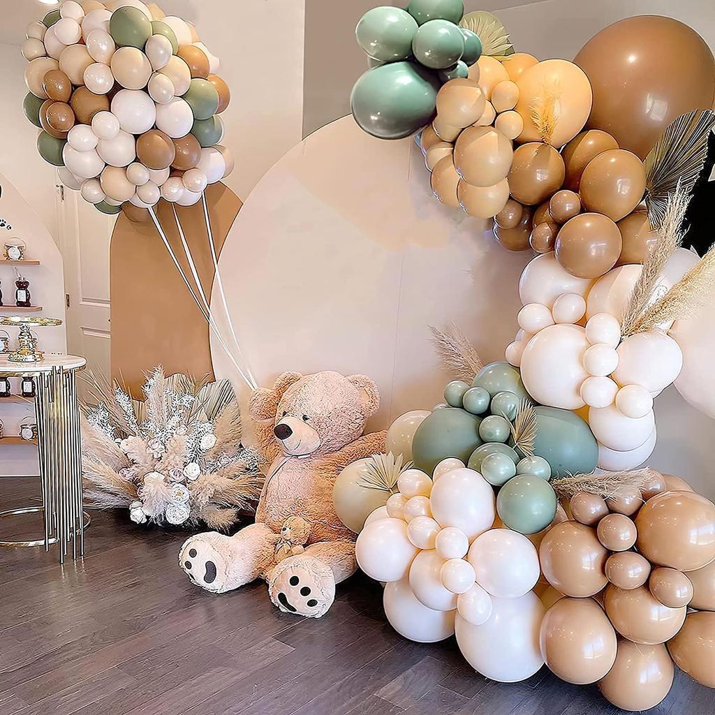 Bruiloft Verjaardag Babyborrel Geslachtsonthulling Decoraties Stofblauw Wit Ballonnenboog Slingerset