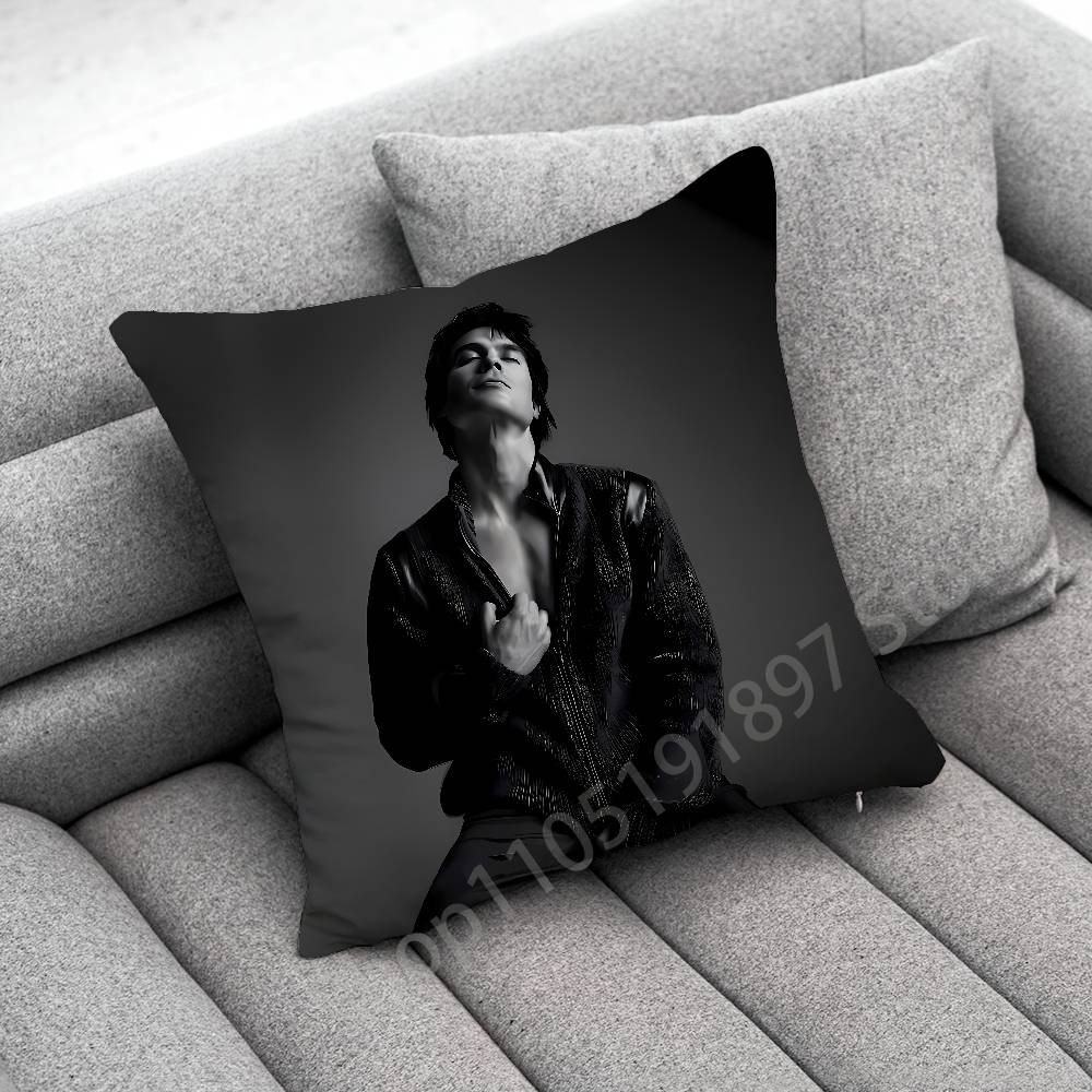 Pillow Case For 45*45cm 40cm 55cm 50cm 30cm Square Car Pillowcase Shell Actor D-Damon Salvatore Throw