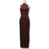 Tooxika Spring And Summer Women's Solid Color Round Neck Sleeveless Strappy Slim Hip Dress