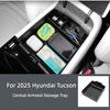 For 2025 Hyundai Tucson Armrest Storage Box - Central Console Organizer Car Interior Accessory