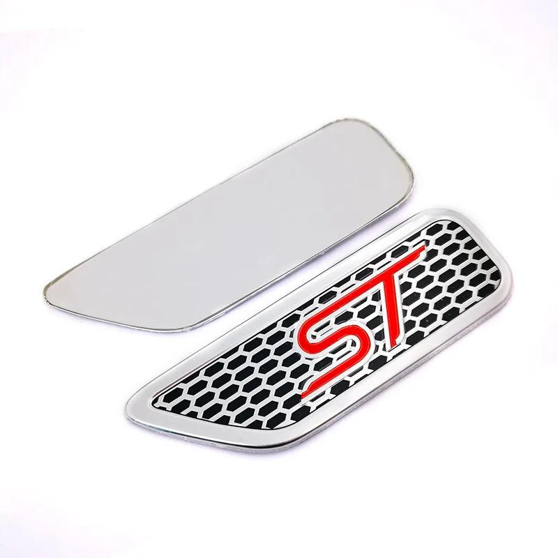 lczbn5 New 1pair 3D Aluminum Emblem ST Sport Fender Side Sticker Badge Accessories for Ford focus 2 fiesta ranger fusion mondeo mk2 mk4
