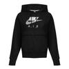 Nike Casual Sport Logo Hoodie Pullover Sweatshirt Women Tops Black CZ8621-010
