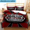 Firefighter Braving Flames 3pcs Bedding,Including 1pc Duvet Cover And 2pcs Pillowcases Perfect for Christmas,Ideal for Bedroom, Dormitory