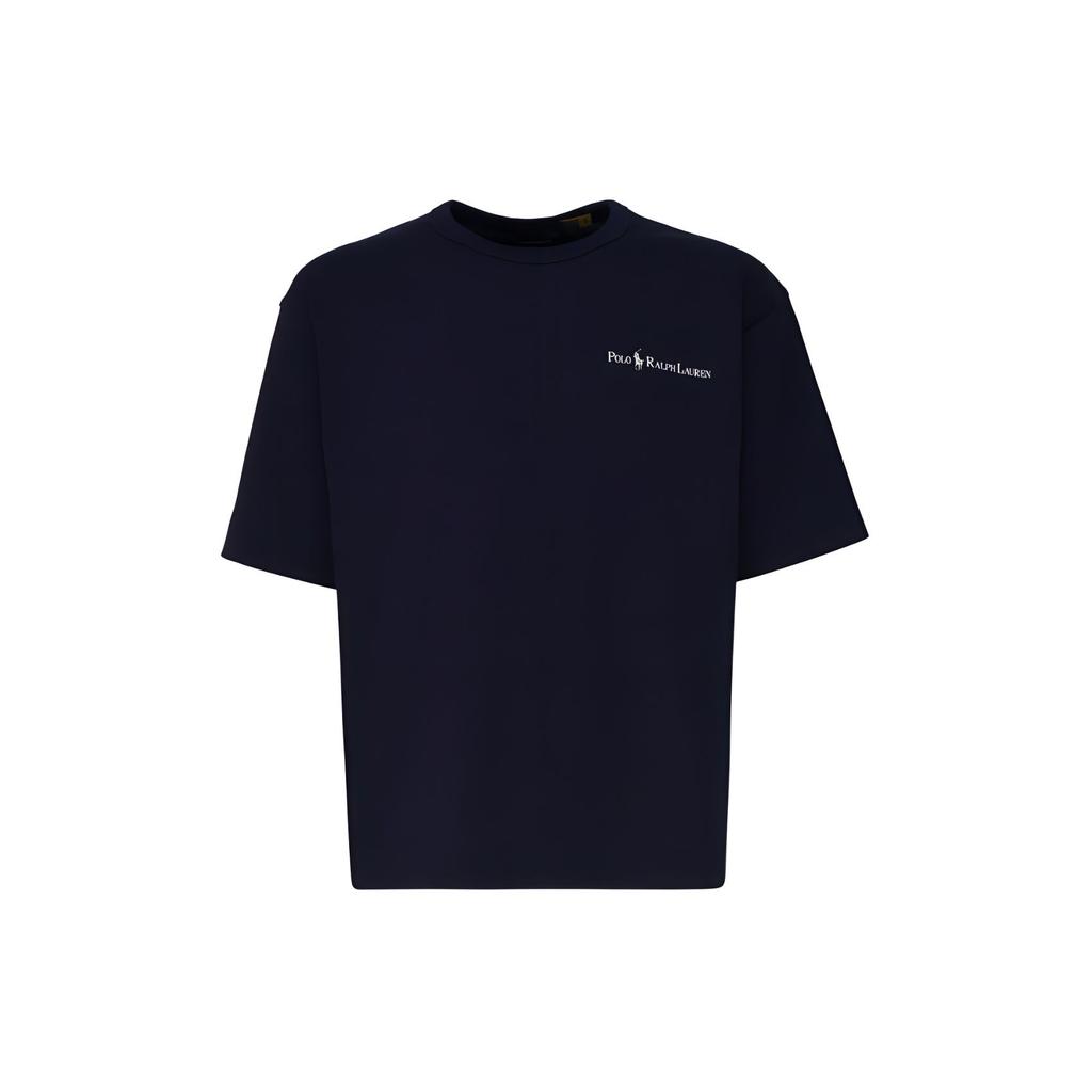 Polo Ralph Lauren Letter Print Straight Cut Crew Neck Short Sleeve T-Shirt Men Tops Navy-Blue 710939583-001