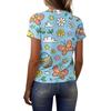 Women's Fashionable Casual Short-Sleeved Raglan Sleeve Easter Print T-Shirt Top