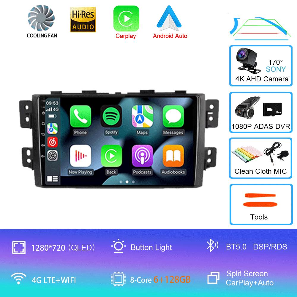For Kia Borrego Mohave 2008 2009 - 2015 Car Radio Android 14 Carplay Navigation GPS Multimedia Player Stereo WiF+4G 360Camera BT