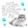 20PCS Pet Cat Nail Covers 20Pcs Soft Comfortable Clear Nail Tips for Cats Anti Scratch Furniture Safe Caps with Glue