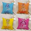 Pillow Case Cartoon S-Smile P-Precures Home Dorm Chair Back Short Plush Double-Sided Printing Office Nap Time Cushion Cover
