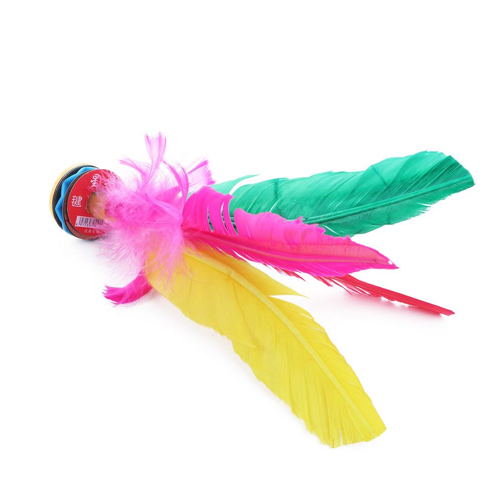 Portable Colorful Feathers Sports Game Chinese Jianzi Foot Sports Kick Shuttlecock Sport Training