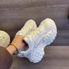 Neue, dicksohlige, höhenvergrößernde, zierliche, modische und vielseitige Casual-Sneaker-Schuhe für Damen für Sommer und Herbst 2025