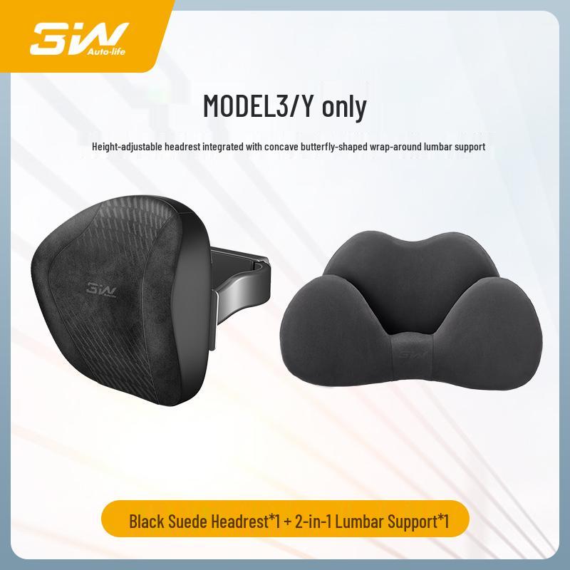 3W Adjustable Memory Foam Neck Pillow for Tesla Model Y & 3 Refreshed Version
