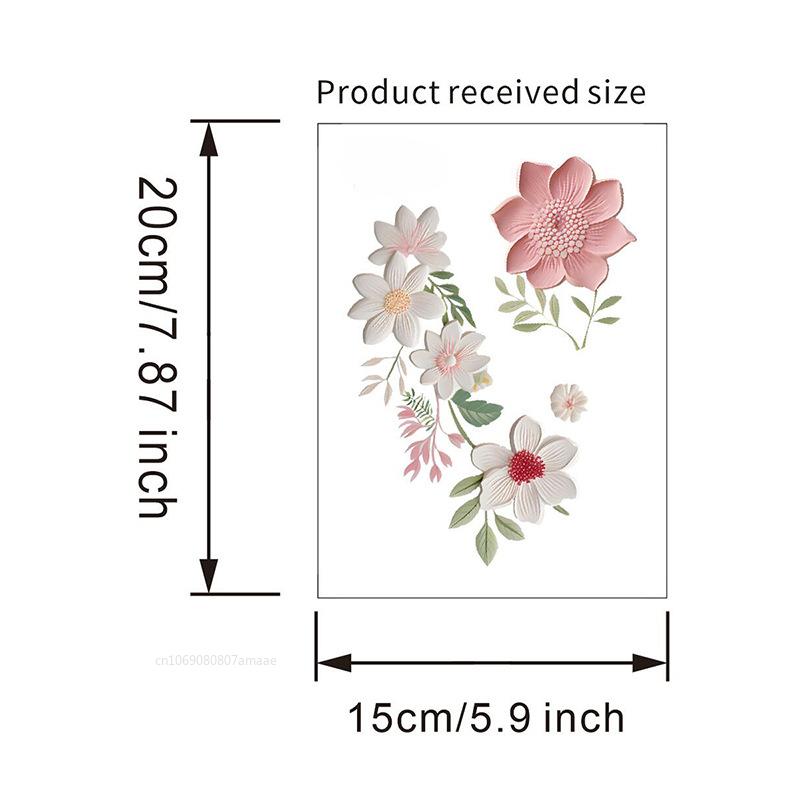 3D Switch Wall Sticker PVC Removable Waterproof Sticker for Bedroom Bathroom Living Room Beautiful Flowers Home Decoration