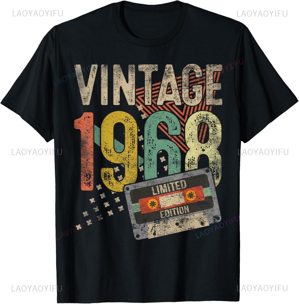 57e Anniversaire 57 Ans Homme Femme Vintage 1968 T-Shirt T-Shirt Drôle T-Shirt Personnalisé Unisexe Streetwear d'Été Hauts Camisas